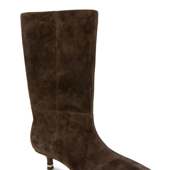 Kenneth Cole Brown Heeled Boots with Suede Material and Slender Heel - Picture 1 of 4